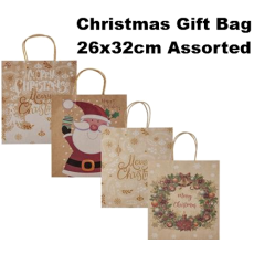 Christmas Large Craft Gift Bag 26 x 32cm